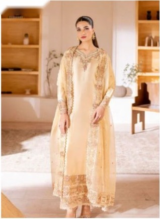 Aurea cream and gold suit
