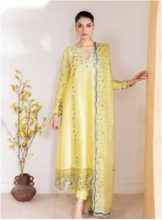 Lumiere lemon silk suit
