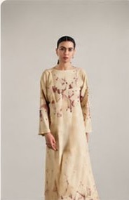 Beige embroidered kurta