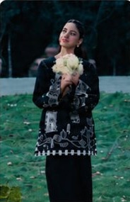 Black and white printed suit